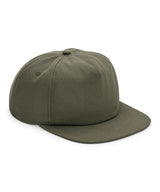 Organic cotton unstructured 5-panel cap — Olive Green