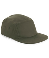 Canvas 5-panel camper cap — Olive Green