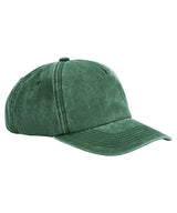 Relaxed 5-panel vintage cap — Vintage Bottle Green