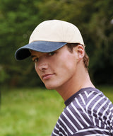 Contrast peak low-profile vintage cap — lifestyle