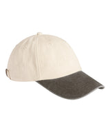 Contrast peak low-profile vintage cap — Natural/Vintage Brown