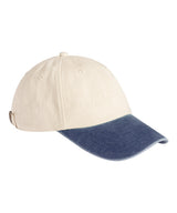 Contrast peak low-profile vintage cap — Natural/Vintage Denim