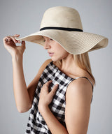 Marbella wide-brimmed sun hat — lifestyle