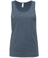 Unisex Jersey tank top — Heather Navy