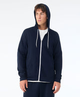 Unisex polycotton fleece full-zip hoodie — lifestyle