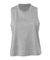 Women's racerback cropped tank — Athletic Heather