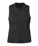 Women's racerback cropped tank — Dark Grey Heather
