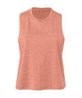 Women's racerback cropped tank — Heather Sunset