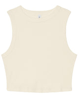 Women’s micro rib muscle crop tank — Solid Natural Blend