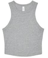 Women’s micro rib racer tank — Athletic Heather