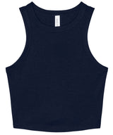 Women’s micro rib racer tank — Solid Navy Blend