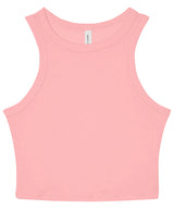 Women’s micro rib racer tank — Solid Pink Blend
