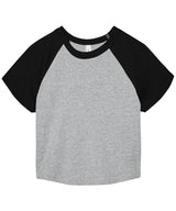 Women’s micro rib raglan baby t-shirt — Athletic Heather/Black