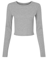Women’s micro rib long sleeve baby t-shirt — Athletic Heather