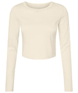 Women’s micro rib long sleeve baby t-shirt — Solid Natural Blend