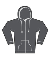 Unisex heavy full-zip hoodie — Asphalt