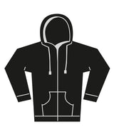 Unisex heavy full-zip hoodie — Black