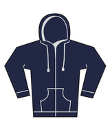Unisex heavy full-zip hoodie — Navy