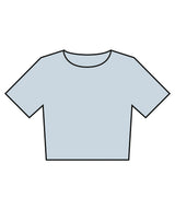 Women’s heavyweight washed cropped tee — Light Washed Denim