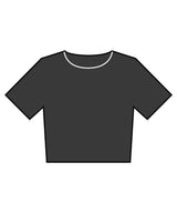 Women’s heavyweight washed cropped tee — Washed Black