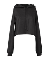 Women's cropped fleece hoodie — lifestyle