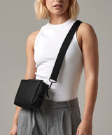 Matte PU cross-body bag — lifestyle
