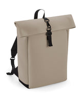 Matte PU rolltop backpack — Clay