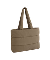 Quilted tote bag — Earthy Green
