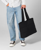 Quilted tote bag — lifestyle