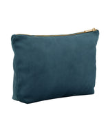 Velvet accessory bag — Blue Topaz