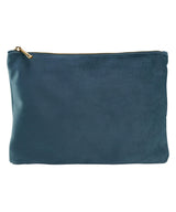 Velvet accessory pouch — Blue Topaz