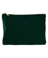 Velvet accessory pouch — Dark Emerald
