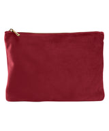 Velvet accessory pouch — Ruby Red