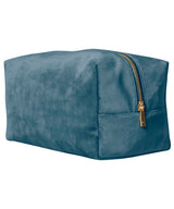 Velvet toiletry/accessory case — Blue Topaz