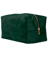 Velvet toiletry/accessory case — Dark Emerald
