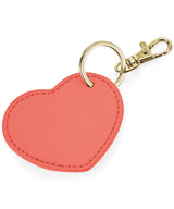 Boutique heart keyclip — Coral