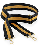 Boutique adjustable bag strap — Black/Mustard