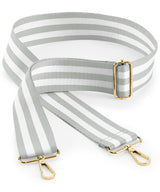Boutique adjustable bag strap — Light Grey/White