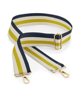 Boutique adjustable bag strap — Navy/Oyster/Yellow