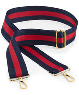 Boutique adjustable bag strap — Navy/Red