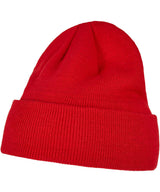 Heavy knit beanie — Red