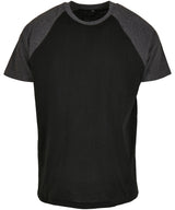 Raglan contrast tee — Black/Charcoal*