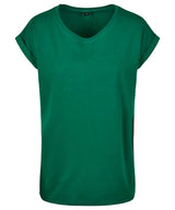 Women's extended shoulder tee — Forest Green*†