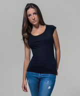 Women's back cut tee — lifestyle