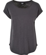 Women's long slub tee — Dark Shadow