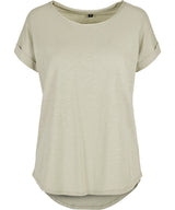 Women's long slub tee — Soft Salvia