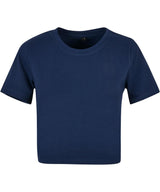 Women's cropped tee — Light Navy
