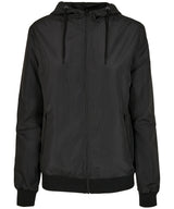 Women's recycled windrunner — Black/Black