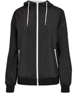 Women's recycled windrunner — Black/White