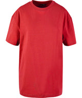 Women's oversized boyfriend tee — City Red